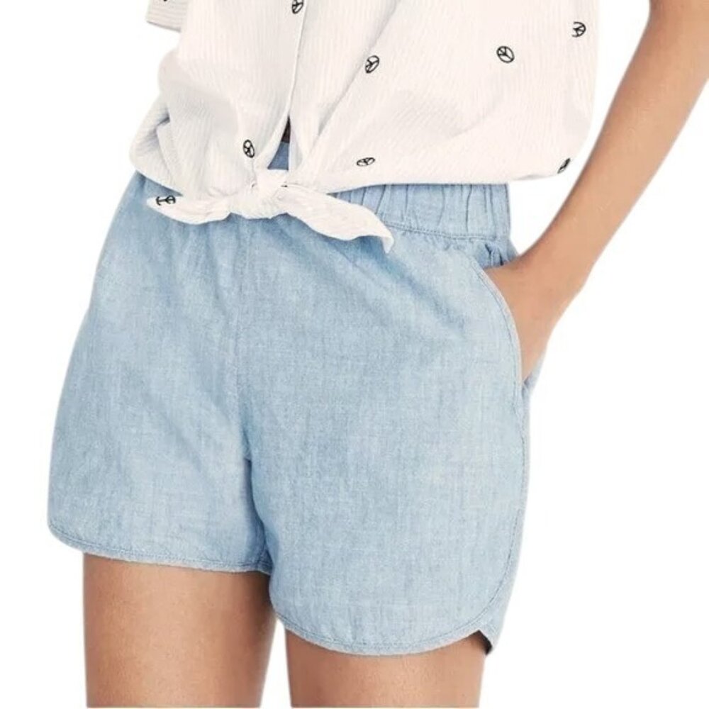 Madewell Light Blue High Waist Women Shorts